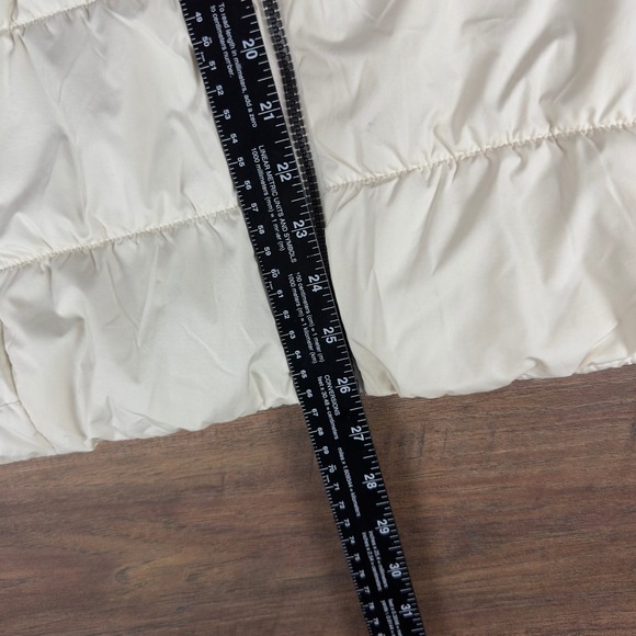 Columbia Thermal Coil Puffer Jacket Womens Large Cream Faux Fur Hood Winter Coat - Picture 4 of 5